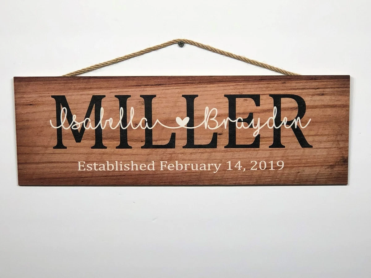 Personalized Family Name Rustic Wood Sign P145 Gift Birthday 6