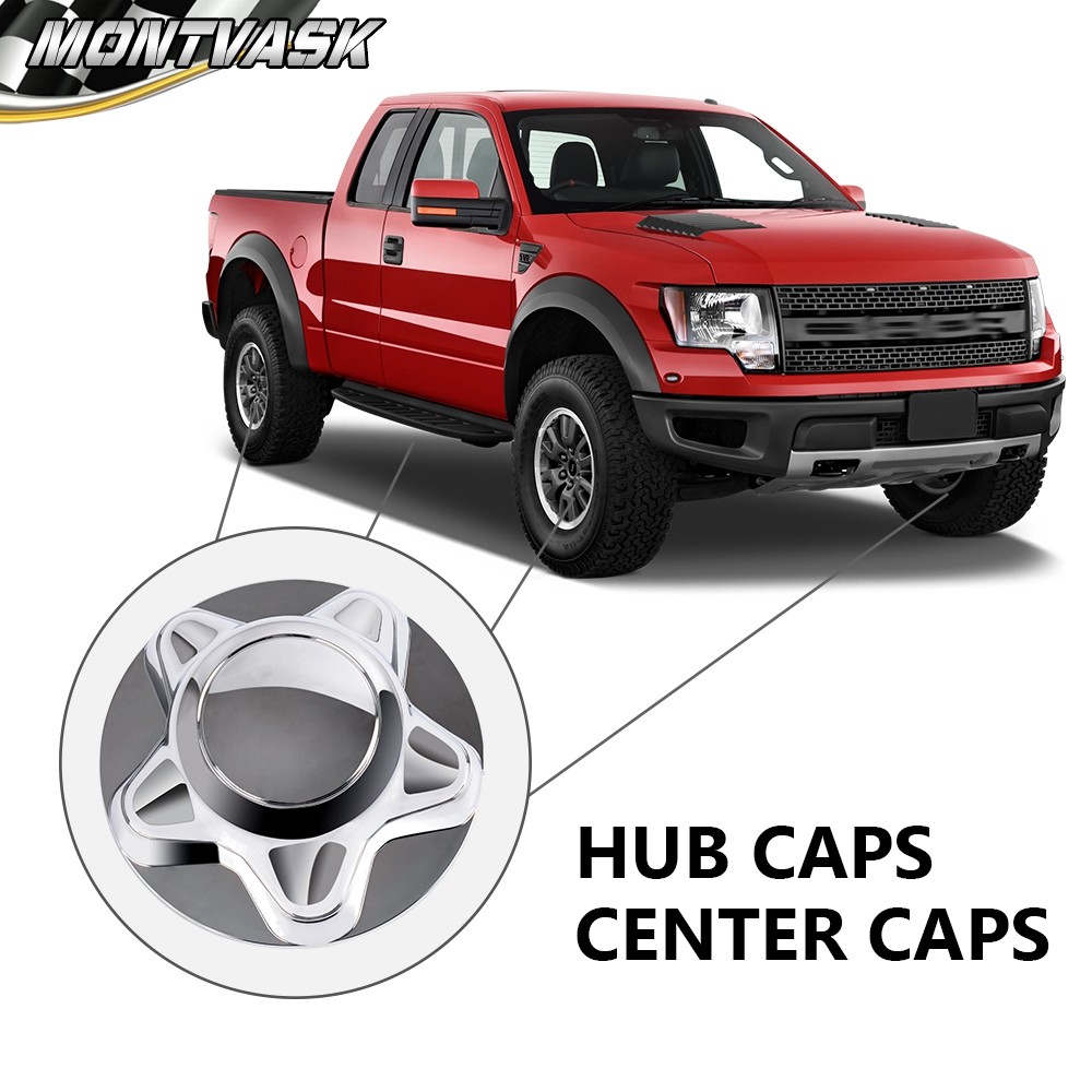 4-Pack Silver Wheel Center Caps For 1997-2003 Ford F150 - Aluminum Hub Covers, Direct Fit 8 thumbnail image