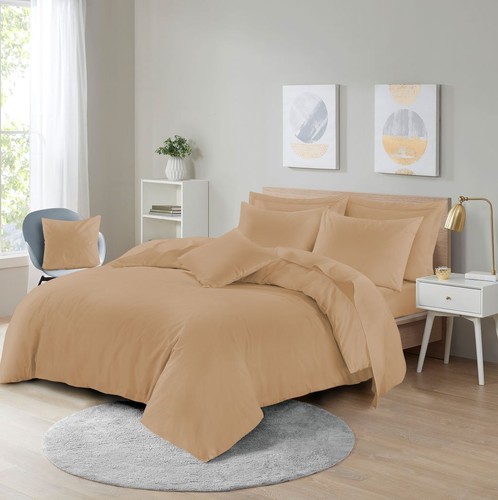 Percale Non Iron Sheet Set or Duvet Cover Set with Pillow Case Bedding Set - Picture 33 of 61