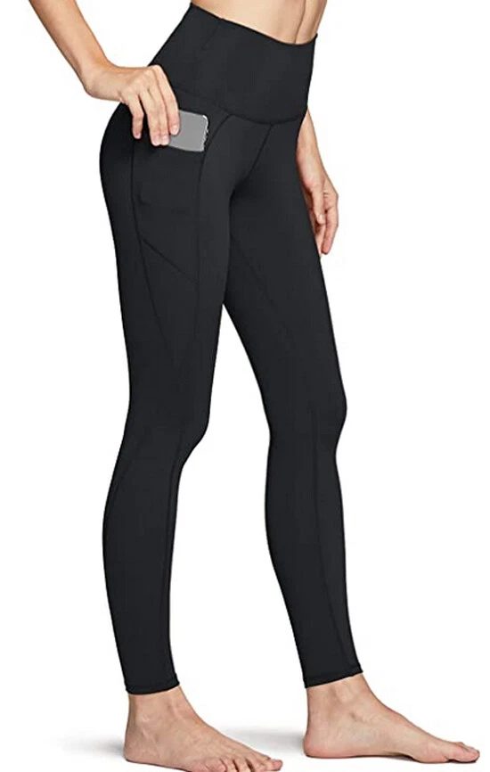 BNWT Tesla Size M Black Training Yoga Workout Running Leggings with Pockets