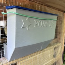 Set of 3 three quail chicken bird poultry J-feeders