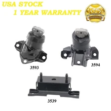 3PCS MOTOR & TRANS MOUNT FIT 2019-2023 Chevrolet Silverado 1500 2.7L 4WD - Auto