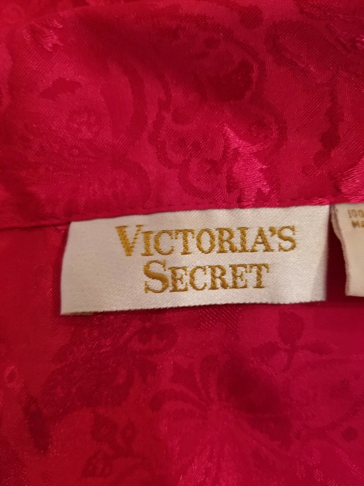 UNDERCOVER Camicia Victorias Secret taglia S abito floreale setoso maniche lunghe con bottoni rosa donna