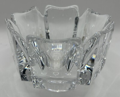 Vintage ORREFORS Crystal Bowl Lars Hellsten  Sweden Tulip  Signed  & Numbered