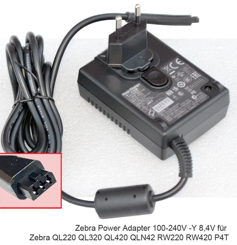 NEW! NETZTEIL POWER ADAPTER ZEBRA LI72 QL220 QL320 QL420 QLN42 RW220 P4T RW420