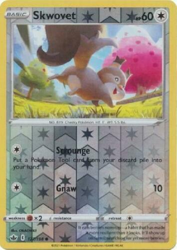 Pokemon - Skwovet - 127/198 - Reverse Holo - Chilling Reign - NM/M - New