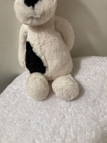 Jellycat London Bashful Puppy Dog Black And White Mini Plush - Picture 4 of 15