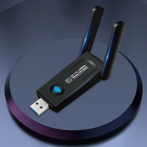 1200Mbps USB 3.0 WiFi Adapter Dual Antenna Wireless Transmitter Receiver for PC