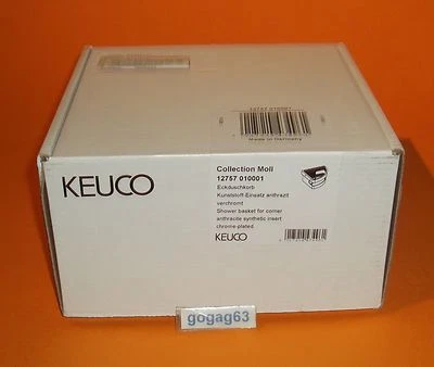 Keuco Moll Eckduschkorb Eckkorb 2 tlg. # 12757-010001 verchromt-anthrazit - Bild 1 von 3