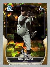 2023 Bowman Chrome Sapphire Isaiah Coupet 1st Gold Refractor 40/50 #BDC-37