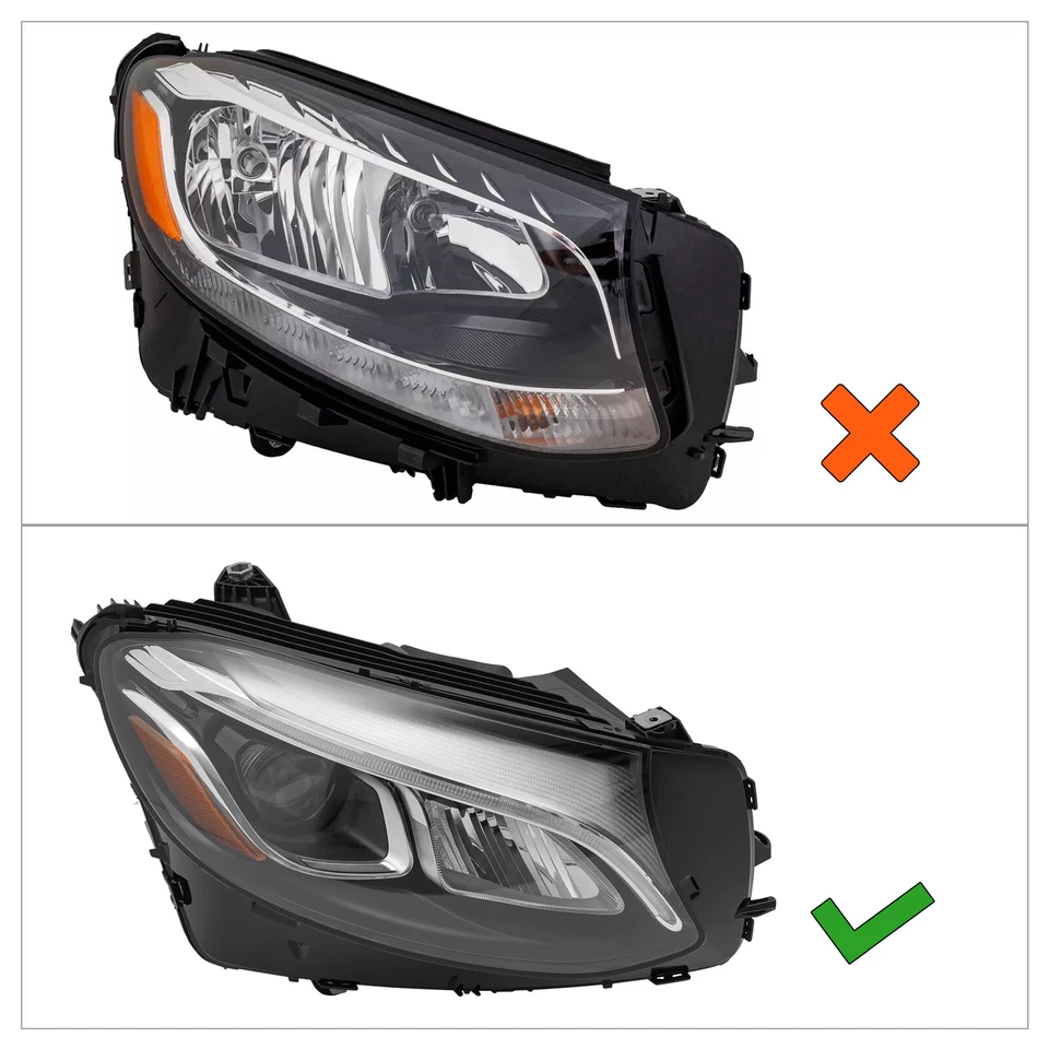 For 2016-2019 Mercedes-Benz GLC300 Full LED Headlight Headlamp Non-AFS Passenger Foto 2 de 4