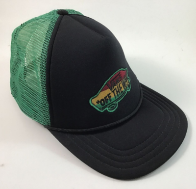 Vans Off The Wall Rope Hat Cap Snapback Black Green Mesh Back | eBay