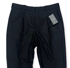 Saint Laurent Black Wool Baggy Pants Size EU 52, US 36, Made in Italy