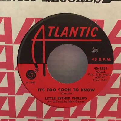 LITTLE ESTHER PHILLIPS   45 SINGLE , YOU,RE THE REASON I,M LIVING / IT,S TOO SOO
