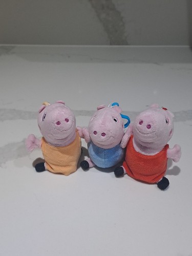 Peppa Pig, Mama Schwein & George Plüschclip Schlüsselanhänger SCHNELLER P&P - Bild 2 von 15