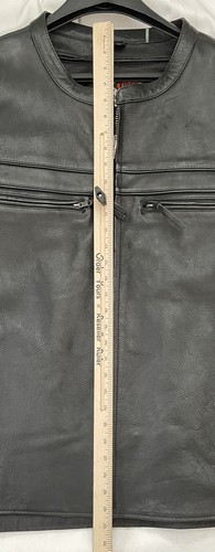 Men’s First Classic Leather Motorcycle Jacket Sz 7X Removable Liner Heavy Duty - Picture 4 of 17
