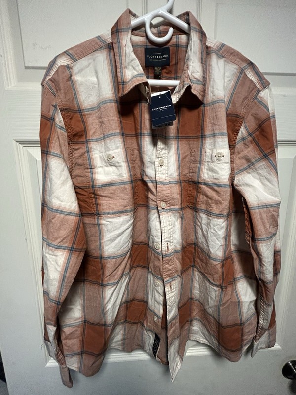 Mens Lucky Brand Long Sleeve Button Down Shirt Size XL