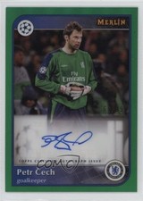 2024-25 Merlin UEFA Club Competitions Green Refractor 61/99 Petr Cech Auto 0t9q
