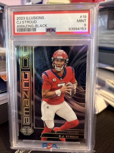 2023 Panini Illusions Amazing C.J. Stroud #19 Black /50 (RC) PSA 9