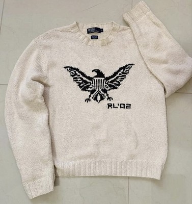 Vintage Polo Ralph Lauren Eagle Graphic RL  02 Hand Knit