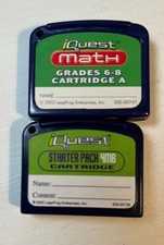 2 Leapfrog iQuest 2002 Cartridges Starter and Math grades - 6-8