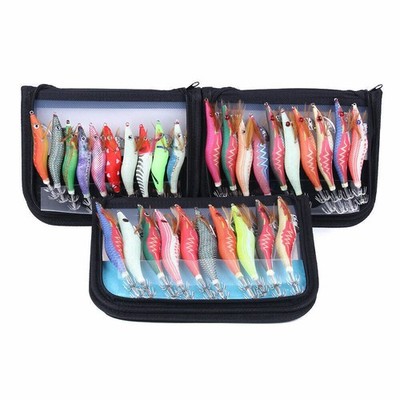 10x/Pack Leuchtende Garnelen Lures Prawn Octopus Squid Jigs Fischerei Köder