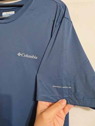 Columbia Mens XL Omni-Wick Navy Activewear Top - Picture 4 of 14