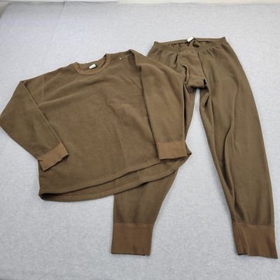 #ad #ad Cabelas Fleece Thermal Set Mens XL Brown Performance USA Warmth Underwear $54.88