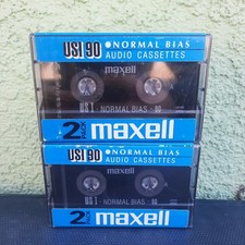 4 Piece Lot of Maxell USI 90 Normal Bias Blank Audio Cassettes New Sealed