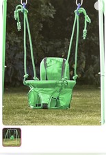 Kids Baby Outdoor Fabric Swing Seat Hanging Swing Seat Only Green/Blue