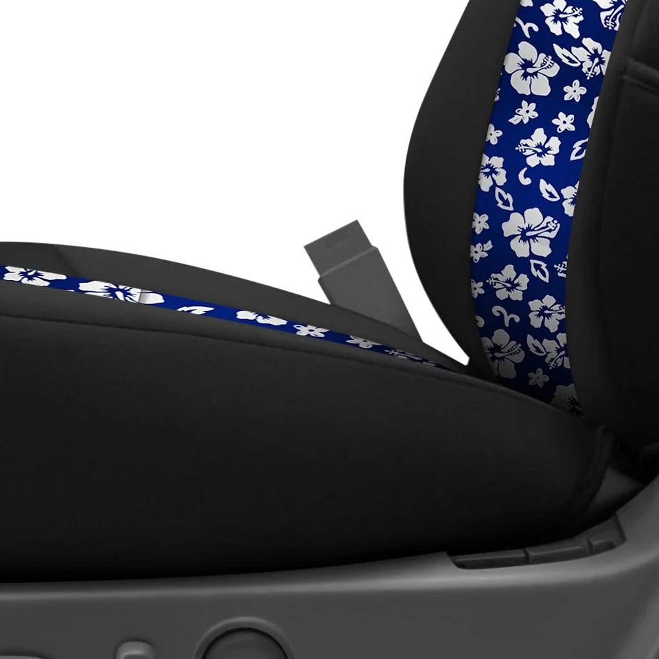 For Mazda CX-7 07-09 Neosupreme 1st Row Black & Blue Hawaiian Custom Seat Covers Foto 2 de 4