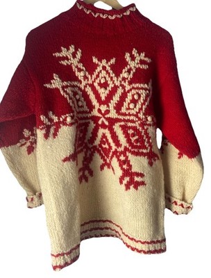 Vtg Express Tricot Knit Handmade Sweater Cabincore XS Small Handmade Nostalgic