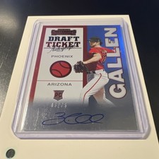 Panini Contenders Draft Ticket Autograph Zac Gallen Rookie Diamondbacks /75