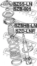 FEBEST 1995-2005 Suzuki Aerio Front Shock Absorber Boot SZSHB-LN