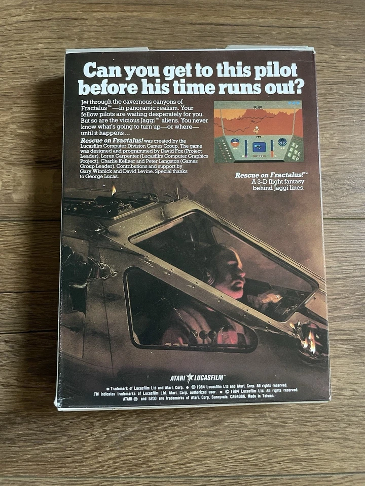 Atari 5200 SuperSystem LucasFilm Rescue on Fractalus 1984 Star Wars George Lucas - Image 2 of 4