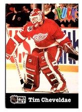 1991-92 Pro Set PUCK #7 Tim Cheveldae
