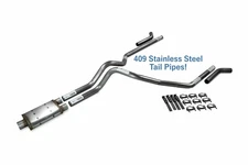 Chevy GMC 1500 15-18 2.5" Stainless Dual Exhaust Kit Magnaflow XL Corner Exit