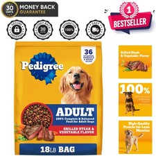 18 lb Complete Nutrition Adult Dry Dog Food - Grilled Steak & Veggie Flavor 1.72 per pound