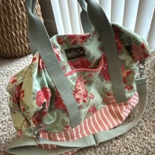 Matilda Jane Floral Stripe Polka Dot Shoulder Bag Pink Green Pockets Strap