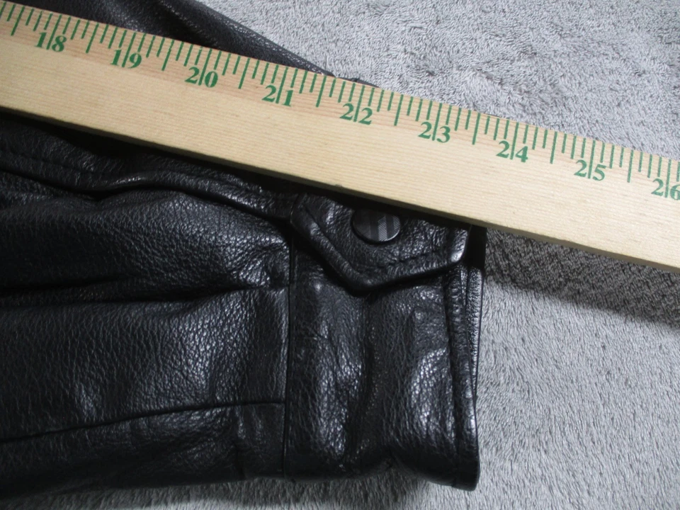 VTG St John's Bay Jacket Mens XXL Black Quilt Lined Leather Bomber Full Zip EUC - Image 3 of 4