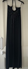 Ann Summers Women’s Black and Gold Glitter Maxi Evening Dress Size 10 BNWT
