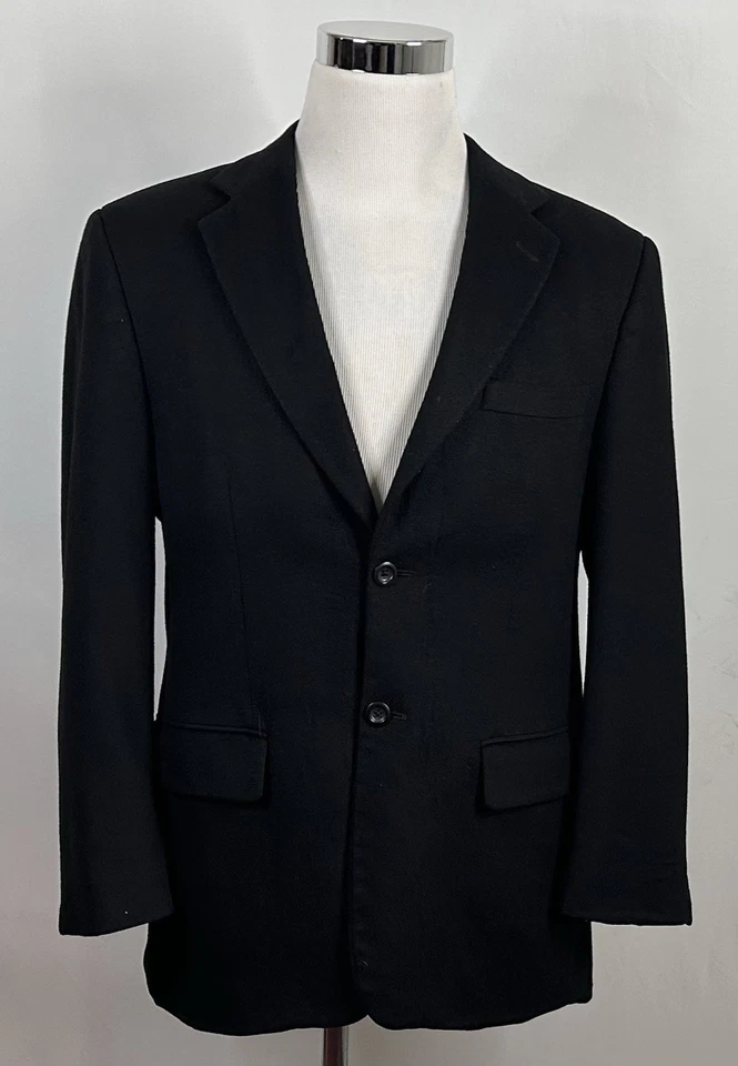 Pronto Uomo Couture 40S Sport Coat 100% Cashmere Black Two Button Fully Lined - Image 2 of 4