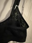 Auden Lightly Lined Scoop Neck Bralette Mesh Interior Size Medium Black — photo 2