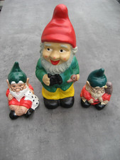 3 Gartenzwerge Ton/Keramik 80er 90er