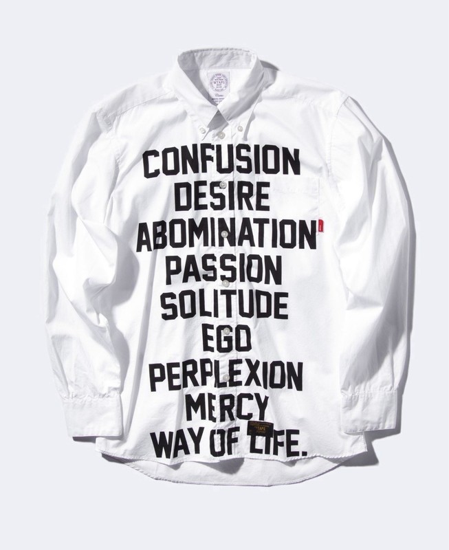 WTAPS 201-205 Graphic Button-Up Shirt Size S White “Way of Life” Rare Japan