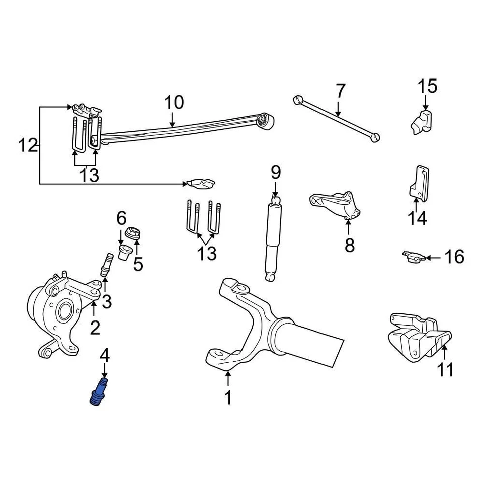 For Ford Excursion 2000-2005 Ford 8C3Z3050D Front Lower Suspension Ball Joint Foto 3 de 3
