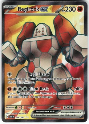 Regirock ex 214/182 Pokemon SV10: Destined Rivals Holo Ultra Rare