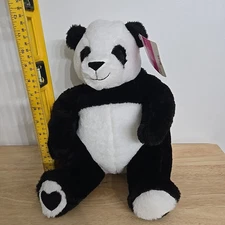 Way To Celebrate Panda Bear Plush Valentines 12" NWT