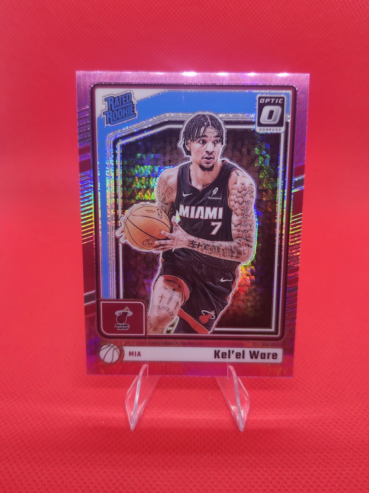 2024-25 Panini Donruss Optic - Rated Rookie Kel'el Ware #280 Pink Hyper Prizm RC