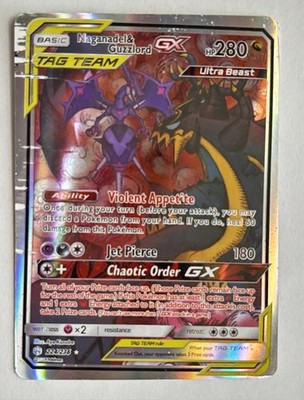 Naganadel & Guzzlord GX (Alternate Full Art) 224/236 Sm-Cosmic Eclipse Holo